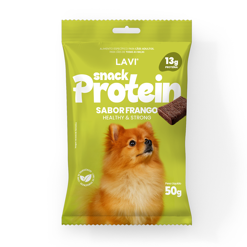 Bifinho Snack Protein 13g de proteína para cães sabor frango