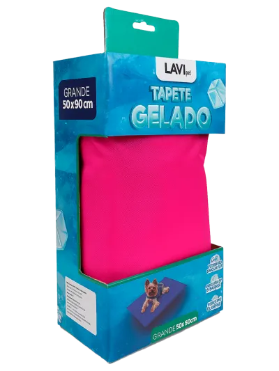 Tapete gelado para cachorro rosa Lavi Pet refrescante dias quentes